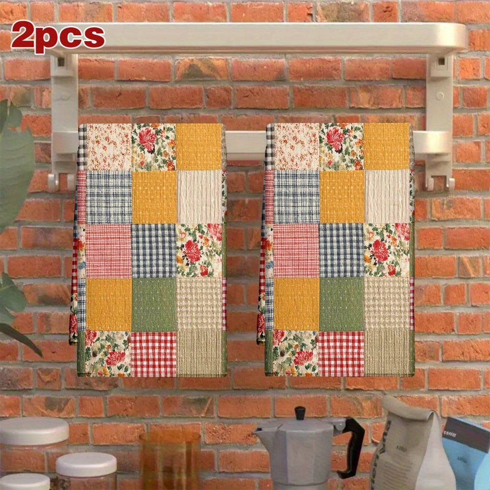 2Pcs, Plaid Spring Kitchen Tow - Home Cooking Is The Best review and price