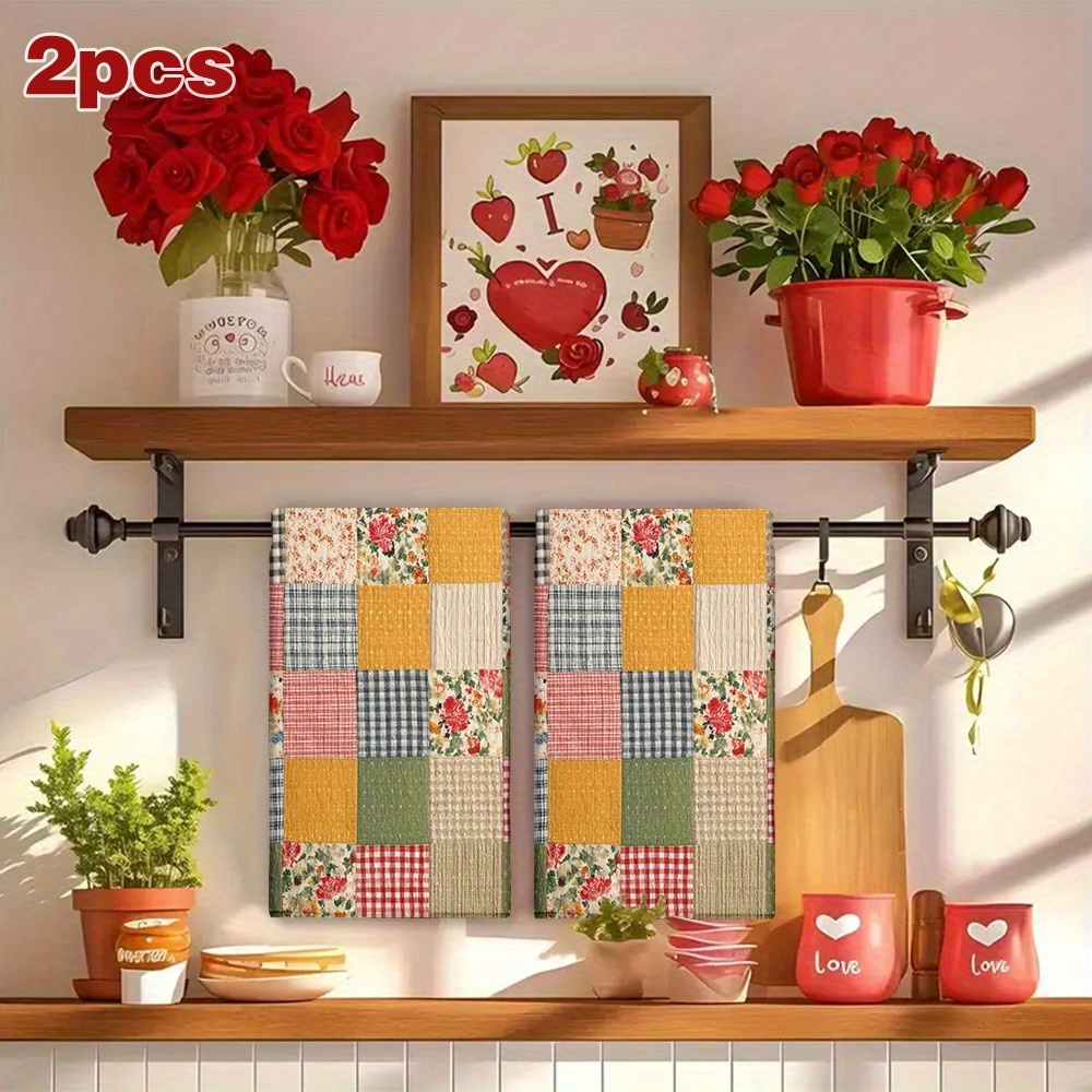 2Pcs, Plaid Spring Kitchen Tow - Home Cooking Is The Best review and price