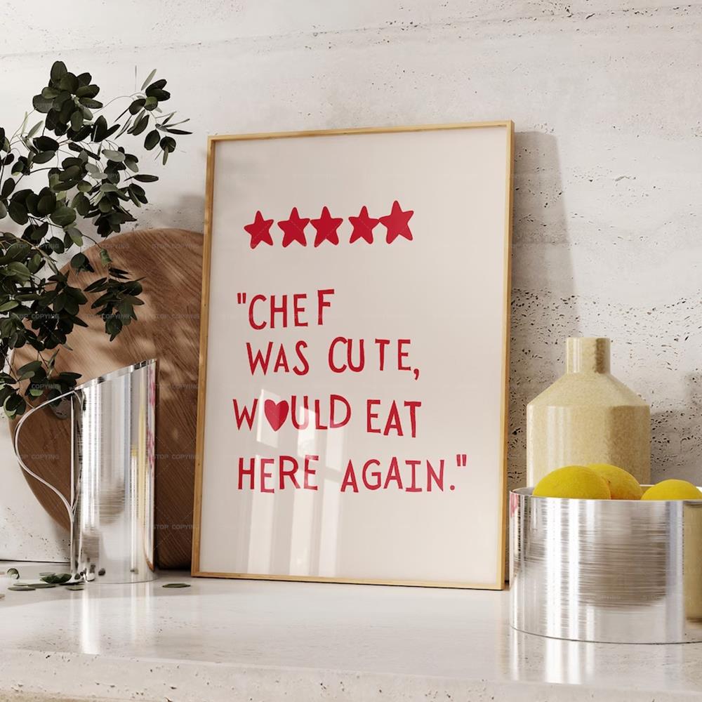 Minimalist Heart Black Chef Mo - Home Cooking Quotes review and price