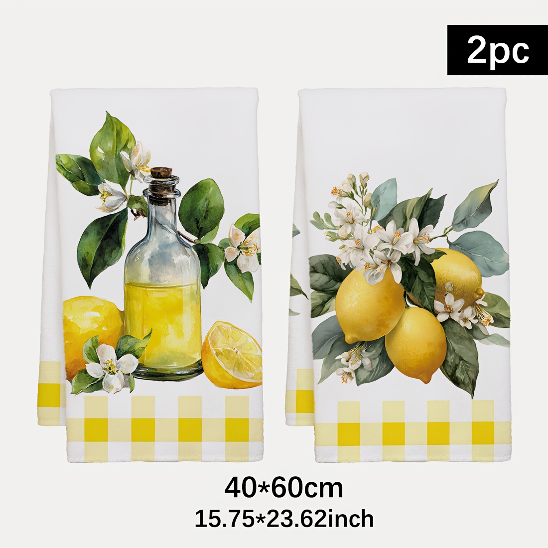 2pcs, lemon floral pattern kit - Home Cooking Is The Best review and price