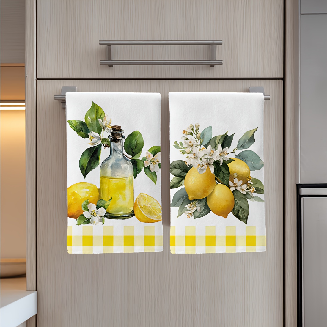 2pcs, lemon floral pattern kit - Home Cooking Is The Best review and price