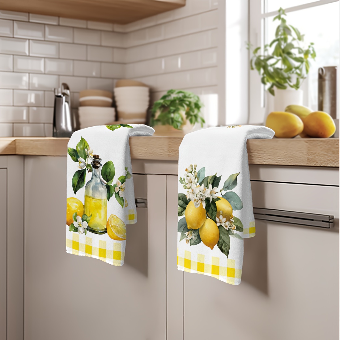 2pcs, lemon floral pattern kit - Home Cooking Is The Best review and price