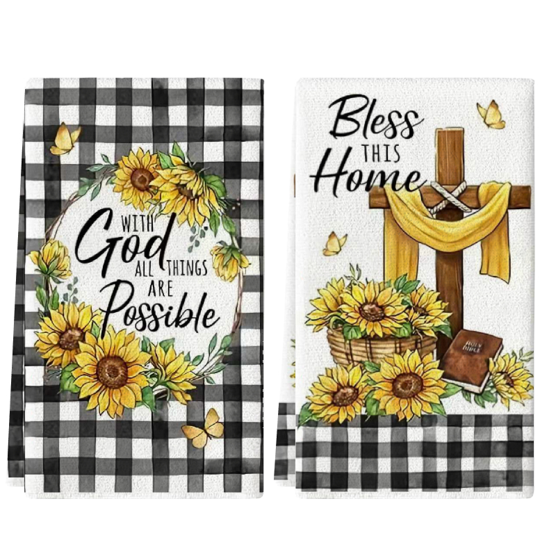 2Pcs, Black and White Checkere - Home Cooking Is The Best review and price