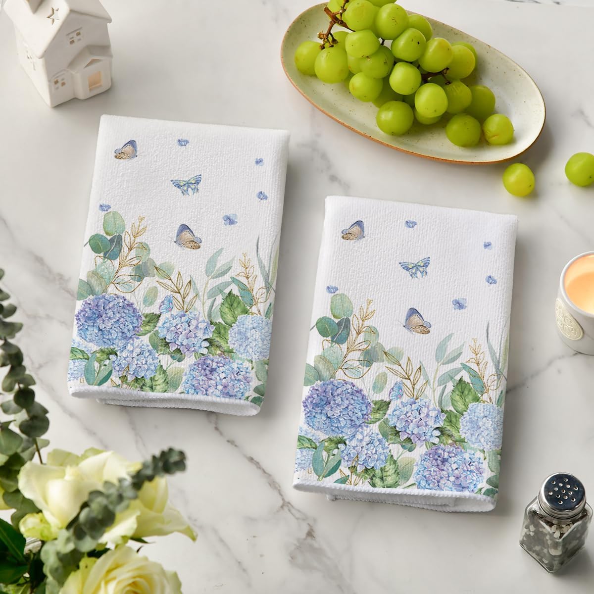 2Pcs, Butterfly Hydrangea Kitc - Home Cooking Is The Best review and price