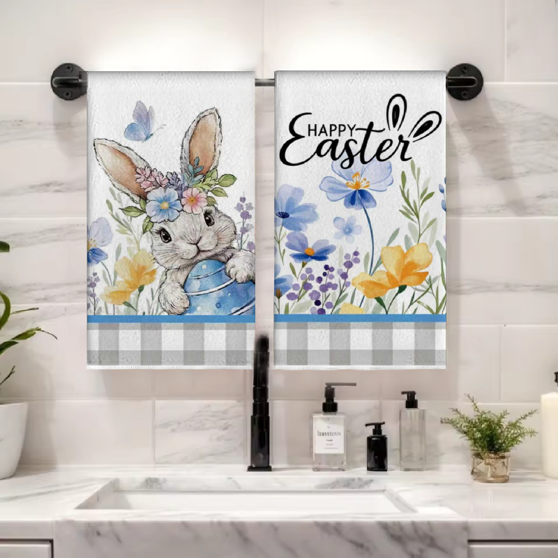 2Pcs, Easter Gray Checkered Ra - Home Cooking Is The Best review and price