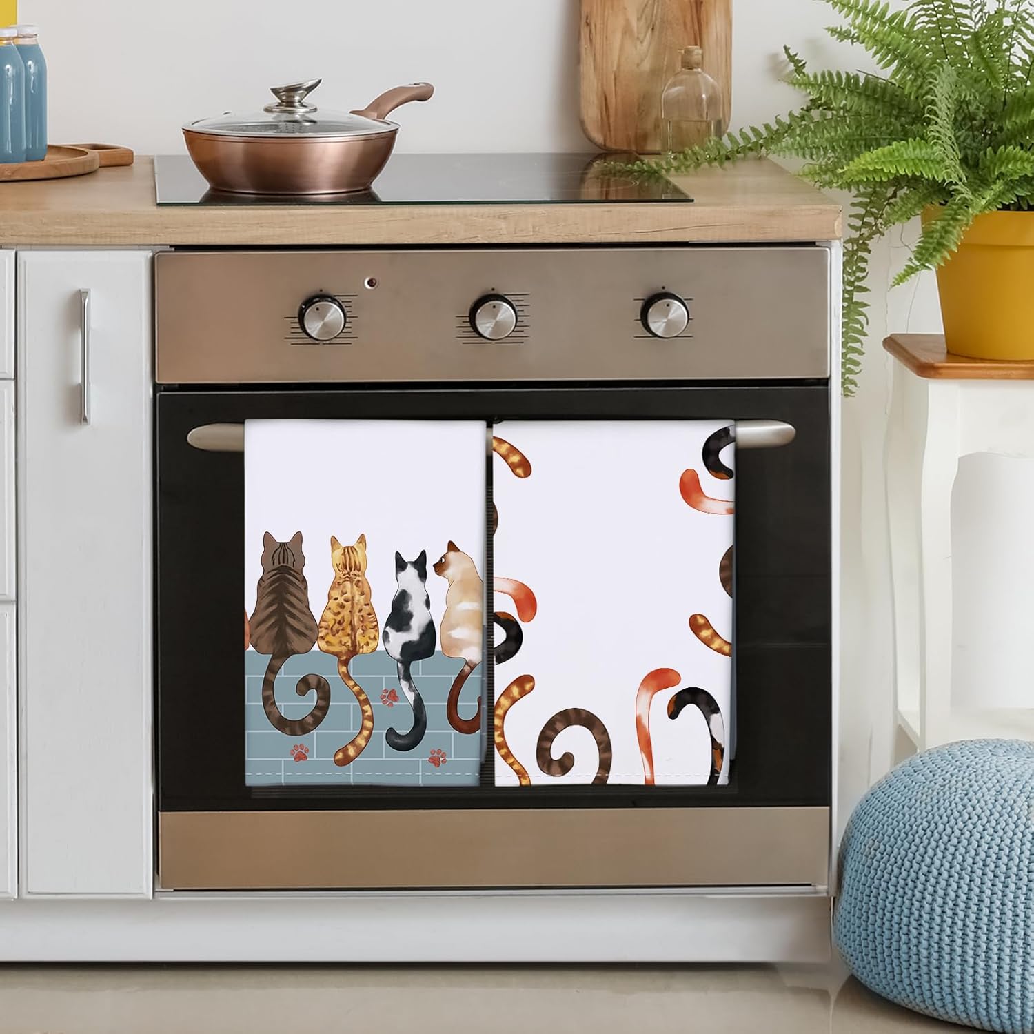 4Pcs, Cat Paw Print Tail Kitch - Home Cooking Is The Best review and price